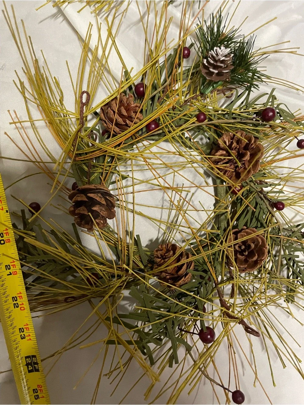 Rustic Pine and Berry Holiday Wreath Set - Green and Brown